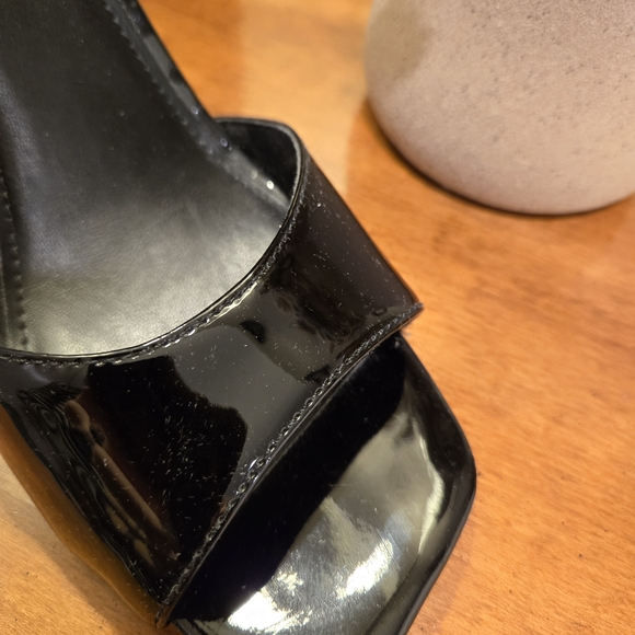 Nine West Glossy Black Wedge Heels - Picture 5 of 10